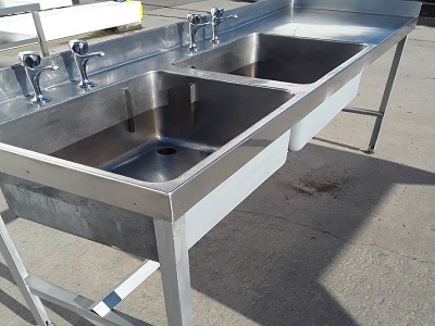 Stainless steel sink for a variety of technological options